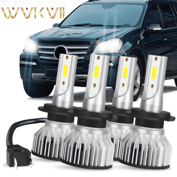 H7 Headlights for 2007-2016 Mercedes-Benz GL450 H7 LED High/Low Beam 6000K Cool White