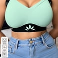 thumbnail image 5 of AHTJRT Smoothing Bra for Women Anti Sagging Wireless Push up Sports Bras No Underwire Fixed Padded Full Coverage Bralettes Green XXXL, 5 of 7