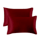 thumbnail image 3 of Funda de almohada Funda de almohada transpirable Funda de cojín para la cabeza de tela Funda de almohada de color sólido para cama, Rojo tholdsy HA003270-03, 3 of 7