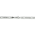 thumbnail image 4 of 14k White Gold 20 Inch 4.4mm Figaro Chain Necklace Pendant Charm, 4 of 9
