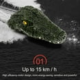 thumbnail image 4 of Xqxayjr under $5 Remote Control Racing Boat, 2.4G Remote Control Alligator Racing Boat, 4 Channel RC SpeedboatToy, Pool Beach WaterToysforKids, Simulation Crocodile Ship with LED Lights, 4 of 9