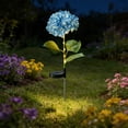 thumbnail image 4 of Solar LED Garden Stake Lights with Artificial Hydrangea Flowers, Waterproof Outdoor Decorative Lawn Pathway Landscape Lighting, Easy Installation, 4 of 4