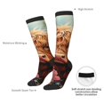 thumbnail image 4 of Balery Countryside Colorful Floral Cow Calcetines novedosos Calcetines deportivos Calcetines hasta la rodilla Calcetines de algodón Calcetines originales y geniales, 4 of 6