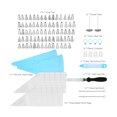 thumbnail image 2 of Esonmus 100pcs/set Cake Decorating Supplies Kit Icing Tips Silicone Pastry Bag Plastic Coupler Flower Nails, 2 of 8