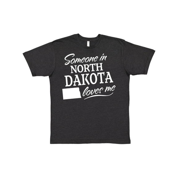 Inktastic Someone in North Dakota Loves Me T-Shirt