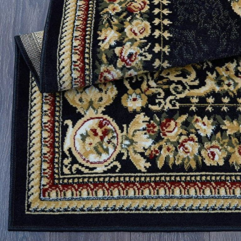 Home Dynamix Optimum Athens Border Area Rug, Black, 7'8