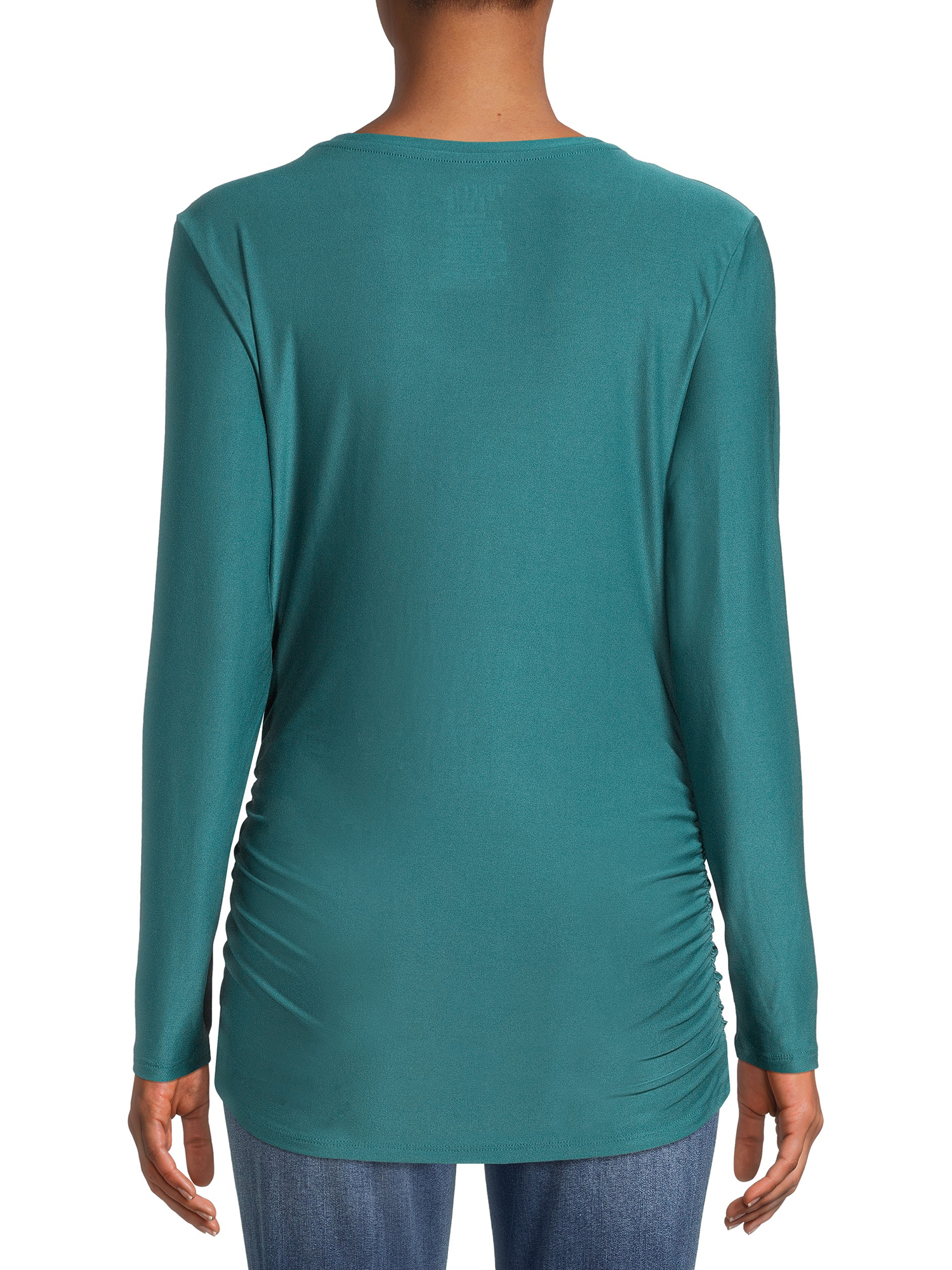 Time and Tru Women's Maternity Long Sleeve V-Neck T-Shirt