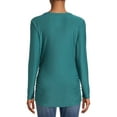 thumbnail image 2 of Time and Tru Women's Maternity Long Sleeve V-Neck T-Shirt, 2 of 6