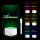 thumbnail image 5 of Pizarra acrílica de borrado en seco con base de resina ABS Pizarra blanca para notas claras Pizarra de mensajes con luz LED colorida Pizarra de notas a batería/USB Tableta de escritura de escritorio c, 5 of 9