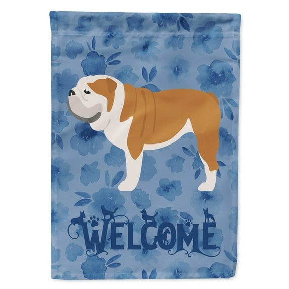 Carolines Treasures CK6189CHF English Bulldog Welcome Flag Canvas House Size Large multicolor
