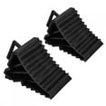 thumbnail image 2 of Wheel Chock, 2pcs Black ABS Plastic Universal Wheel Chocks, Car Anti Slip Block Tyre Slip Stopper, Wheel Alignment Block Tire Support Pad for Car Trailer, Truck, 2 of 8