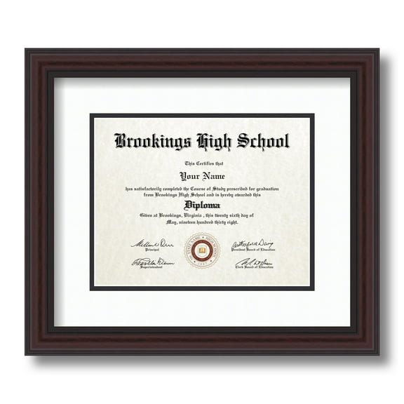 ArtToFrames 7x9 Diploma Frame - Framed in Medium Tri-colored Frame with Black and Gold Mats, Comes with Regular Glass and a sawtooth hanger for Wall Hanging (Diploma-4446-7x9)