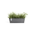 thumbnail image 3 of Ecopots Bruges Durable Modern Rectangular Indoor/Outdoor Recycled Based Composite Flower Pot Planter, Grey, 17.75", 3 of 4