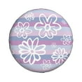 thumbnail image 1 of 16'' Purple Striped Flowers Tire Cover, Universal Spare Wheel Covers, Dust-Proof, Water-Proof, Sun-Proof and Corrosion-Proof, 1 of 9