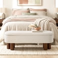 thumbnail image 2 of StorageWorks Upholstered Flip Top Storage Bench with Solid Wood Leg for Bedroom, 2 of 10