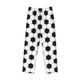 thumbnail image 6 of Uemuo Soccer Ball Pattern Men's Wide Leg Palazzo Lounge Pants with Pockets Light Weight Loose Comfy Casual Pajama Pants-, 6 of 9