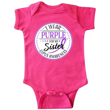 

Inktastic I Wear Purple for my Sister- Lupus Awareness Gift Baby Boy or Baby Girl Bodysuit