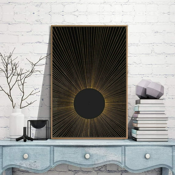 IDEA4WALL Framed Canvas Wall Art for Living Room, Bedroom Moon Canvas Prints for Modern Home Decoration Ready to Hang