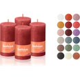 thumbnail image 1 of BOLSIUS Lot de 4 Bougies Piliers Rustiques Rouges Délicates - 2 X 4 Pouces - Qualité Européenne Haut de Gamme - Cire d'Origine Végétale Naturelle et Écoresponsable - Bougies de Fête et de Mariage 30 Heures Sans Parfum, Sans Coulure et Sans Fumée, 1 of 8
