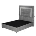thumbnail image 2 of Cabecera Matrimonial Bora + Base Cama Storm Gris Oscuro, 2 of 8