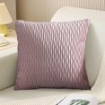 thumbnail image 5 of Xecvkr Throw Pillow Cases Velvet Striped Pillowcase upholstered Sofa Throw Cushion Decorative Bright Color Easy Care Fading Resistant Bedroom Living Room 18x18in 1 Pack, 5 of 6