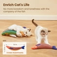 thumbnail image 2 of Cat Toys Fish, 3 Pcs Crinkle Sound Catnip Toys Soft Linen, Interactive Kitten Exercise Kicker Toys for Indoor Cats 7.8 Inches for All Breeds, 2 of 6