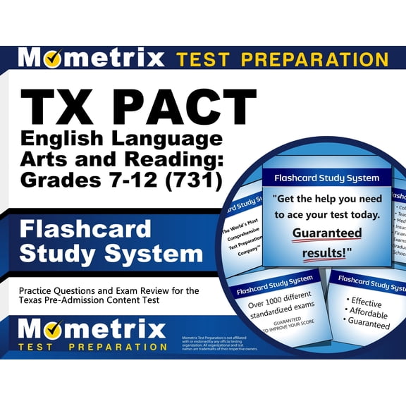 TX PACT English Language Arts and Reading: Grades 7-12 (731) Flashcard Study System: Practice Questions and Exam Review for the Texas Pre-Admission Content Test