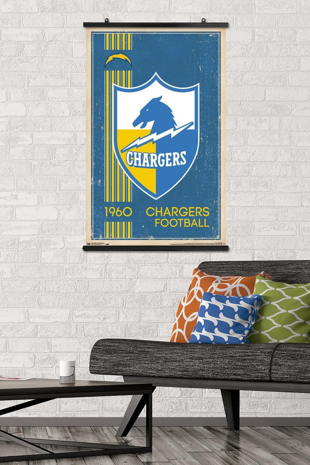 NFL Los Angeles Chargers - Retro Logo 17 Wall Poster, 22.375" x 34"