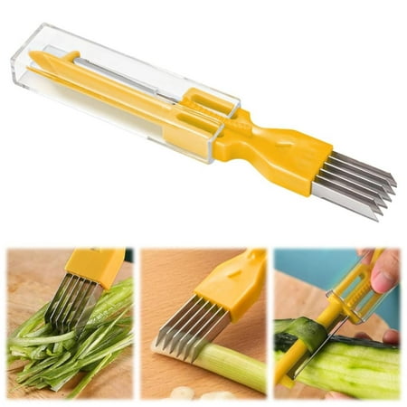 

BingYELH 2 In 1 Silk The Stainless Steel Chopped Green Onion Slicer - Multifunctional