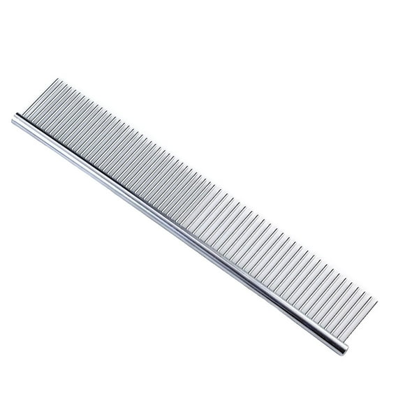 Baohd Pet Reusable Dog Comb Stainless Steel Tangled Fur Care Brush Grooming Accessories Rakes Household Beauty Tools stainless steel 1Set