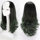 thumbnail image 4 of Pelucas sintéticas onduladas largas en forma de U para mujer, extensiones de media pieza de cabello, negro, marrón, Ombre 3/4, uso diario, 22 pulgadas, 4 of 4