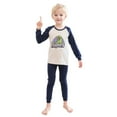 thumbnail image 3 of Byoo Toddler Boys Dinosaur Print Homewear Set Long Sleeved Pullover Shirt Pants Cozy Loungewear Outfit Soft Warm Clothing Set, 3 of 9