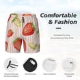 thumbnail image 5 of Balery Strawberries Mens Swim Trunks Swim Shorts for Men Quick Dry Inseam Beach Shorts with Compression Liner Pocket-XX-Large, 5 of 9