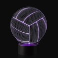 thumbnail image 4 of 3D Illusion Volleyball Night Light Lamp with 16 Color Change, Touch Black Base, Power by AA Batteries Birthday Gift Present for Boys and Girls, 4 of 5