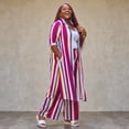thumbnail image 2 of Plus Size Women's Maxi Cardigan Wide Leg Maxi Set, 2 of 3