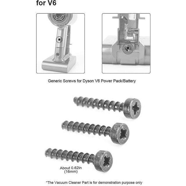 Compatible With Dyson Cordless V6 V7 V8 V10 V11 Vacuum Cleaner - Set Of 6 Screws_High-quality