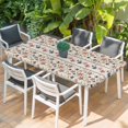 thumbnail image 2 of Independence Day Table Cloths for 5 Foot Rectangle Tables, 4th of July Red Blue Stripes Star Burlap Patio Waterproof Elastic Fitted Tablecloths, Washable Rectangular Table Cover for Camping, 2 of 8