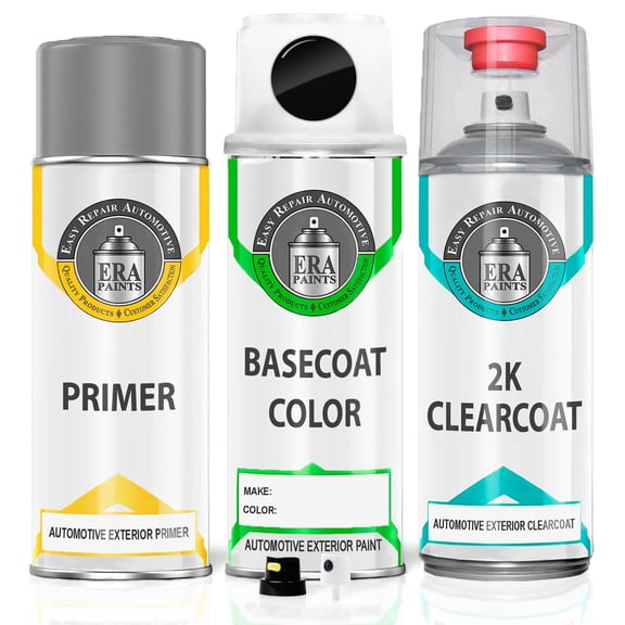ERA Paints PXN/RXN/601 - Black for JEEP Exact Match Touch up Paint Spray - 2K Premium Kit