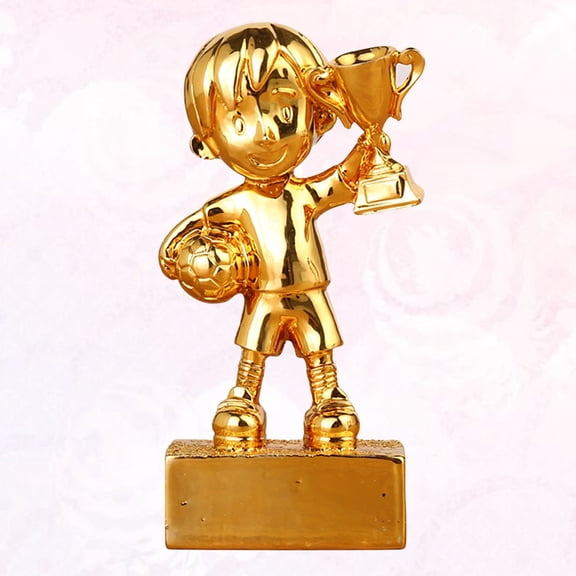 MUSEYA Soccer Award Trophy Trophy Football Golden Stylish and Attractive 1Pcs Competition Prize for All Ages