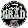 Anagram Congrats Grad Graduating Class HX 32" Foil Balloon, Black Silver