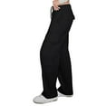 thumbnail image 2 of Women Cargo Pants Fleeece High Waisted Baggy Sweatpants for Women Casual Pants with 8 Pockets Black S, 2 of 9