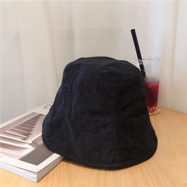 CoCopeanut Fashion Autumn Winter Corduroy Retro Bucket Hat for Women ...