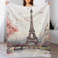 thumbnail image 5 of Eiffel Tower for Women Men Kids Flannel Throw Blankets Soft Fuzzy Lightweight for Home Decor Couch Bed Sofa, 5 of 8