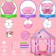 thumbnail image 2 of Tienda De Campaña De Princesa Para Niñas, Tienda De Campaña Para Niños Con Estrellas Grandes, Juguetes Para Niños, Castillo De Princesa, Tienda De Campaña Para Niños Pequeños, Tienda De Campaña Rosa H Muyoka Hogar, 2 of 6