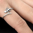 thumbnail image 4 of Lizard Tail Spoon Ring High Polished .925 Sterling Silver Band Jewelry Female Male Unisex Size 10, 4 of 4