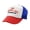 Red White Blue, variant on Camp Crystal Lake Counselor Adjustable Trucker Hat, Navy, One Size