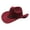 Claret, variant on Elegant Homburg Unique Ethnic Styling Hat with Wide Brimmed Flat Wide Brimmed Western Hat for Casual Wear