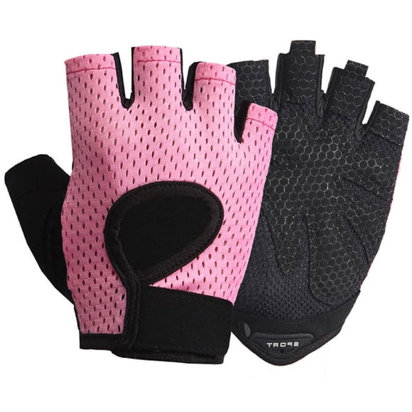 Guantes Deportivos Naiovety Medio Dedo Transpirables Rosa S