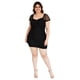 thumbnail image 5 of Vestido de Mesh Fruncido Roman Fashion Talla Extra 13228 Negro, 5 of 7