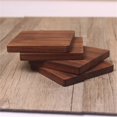 thumbnail image 4 of Wood Coaster Retro Black Walnut Cup Mat Household Tabletop Protector, 4 of 7